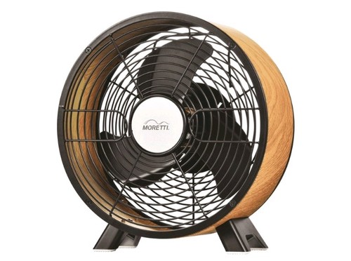 Moretti desk fan wood look - 8",