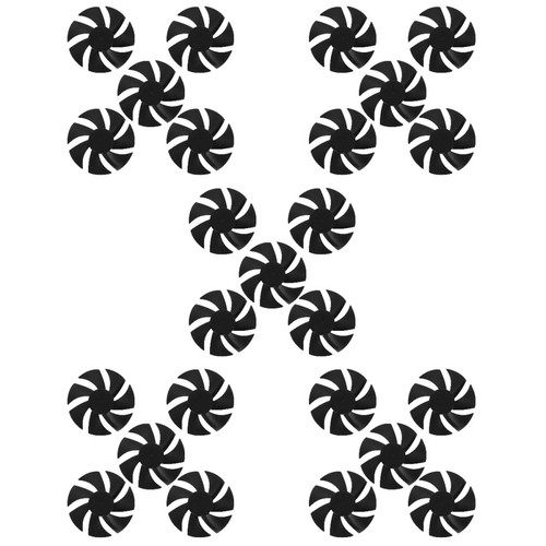 25pcs reusable black - fan, for