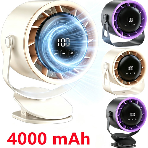 4000mah usb desk fan - clip,