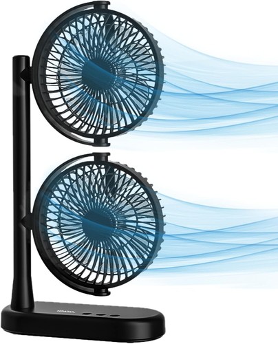 Double fan twin - double, head