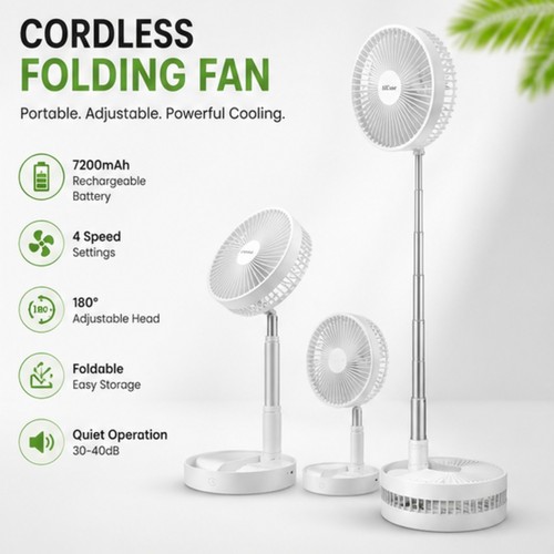 Cordless folding fan - folding,