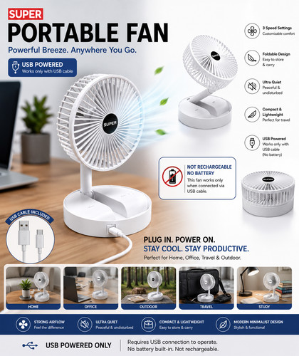 Telescopic fan cooling - fan, table